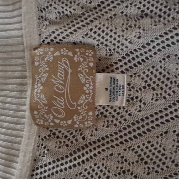 Vintage Old Navy Beige Lace Knit Top Good Condition - Picture 2 of 4